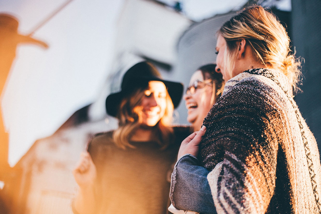 Women laughing