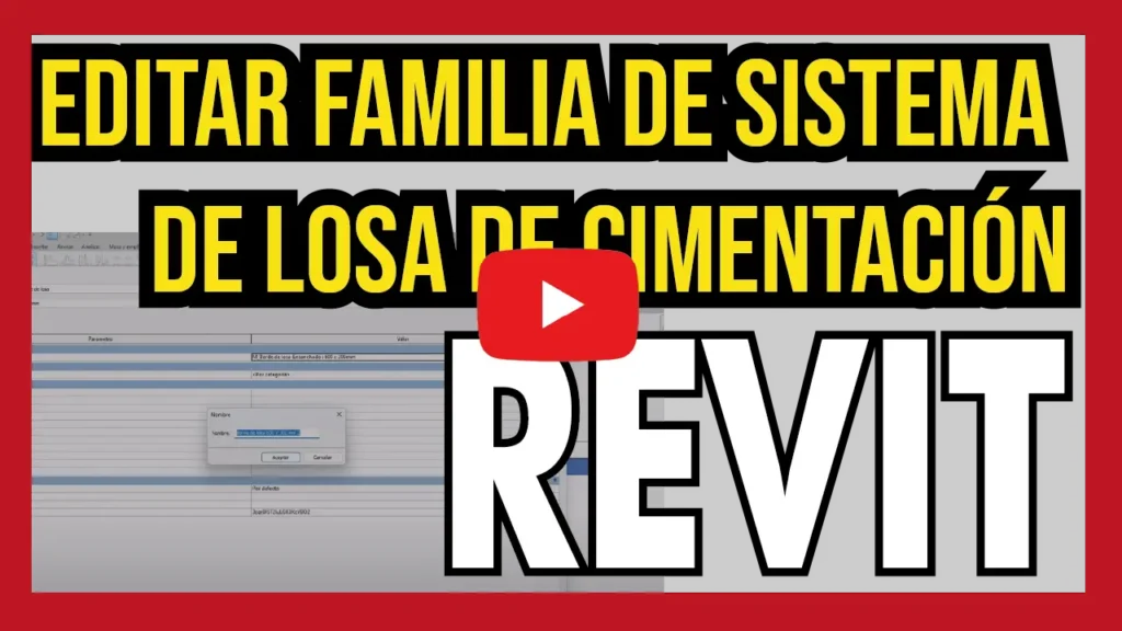 Editar familia de sistema de losa de cimentación